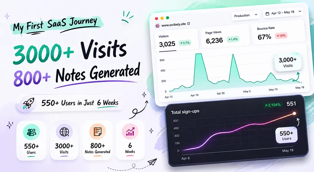 How I Got 550+ Users in the First 6 Weeks of Launching My First SaaS
